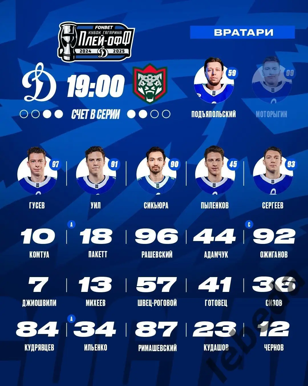 Динамо Москва - Ак Барс Казань - 2024 / 2025. Плей-офф (20.04.25) игра №5 2