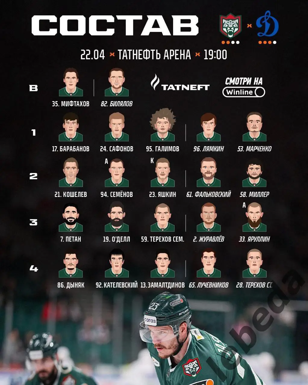 Ак Барс Казань -Динамо Москва - 2024 / 2025 г. Плей-офф (22.04.25) игра №6 1