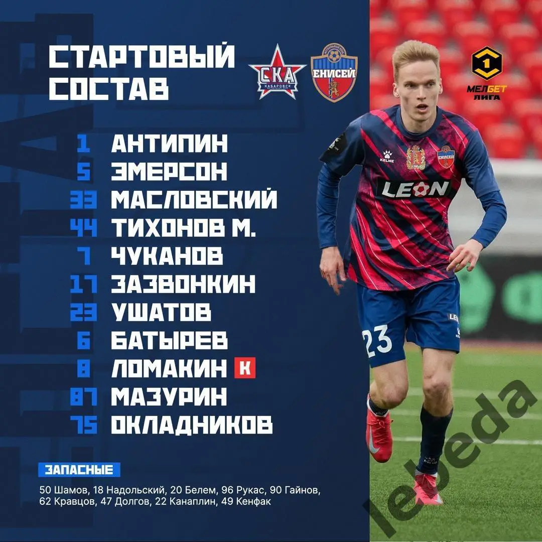 СКА Хабаровск - Енисей Красноярск - 2024 / 2025 год. (26.04.25.) 1