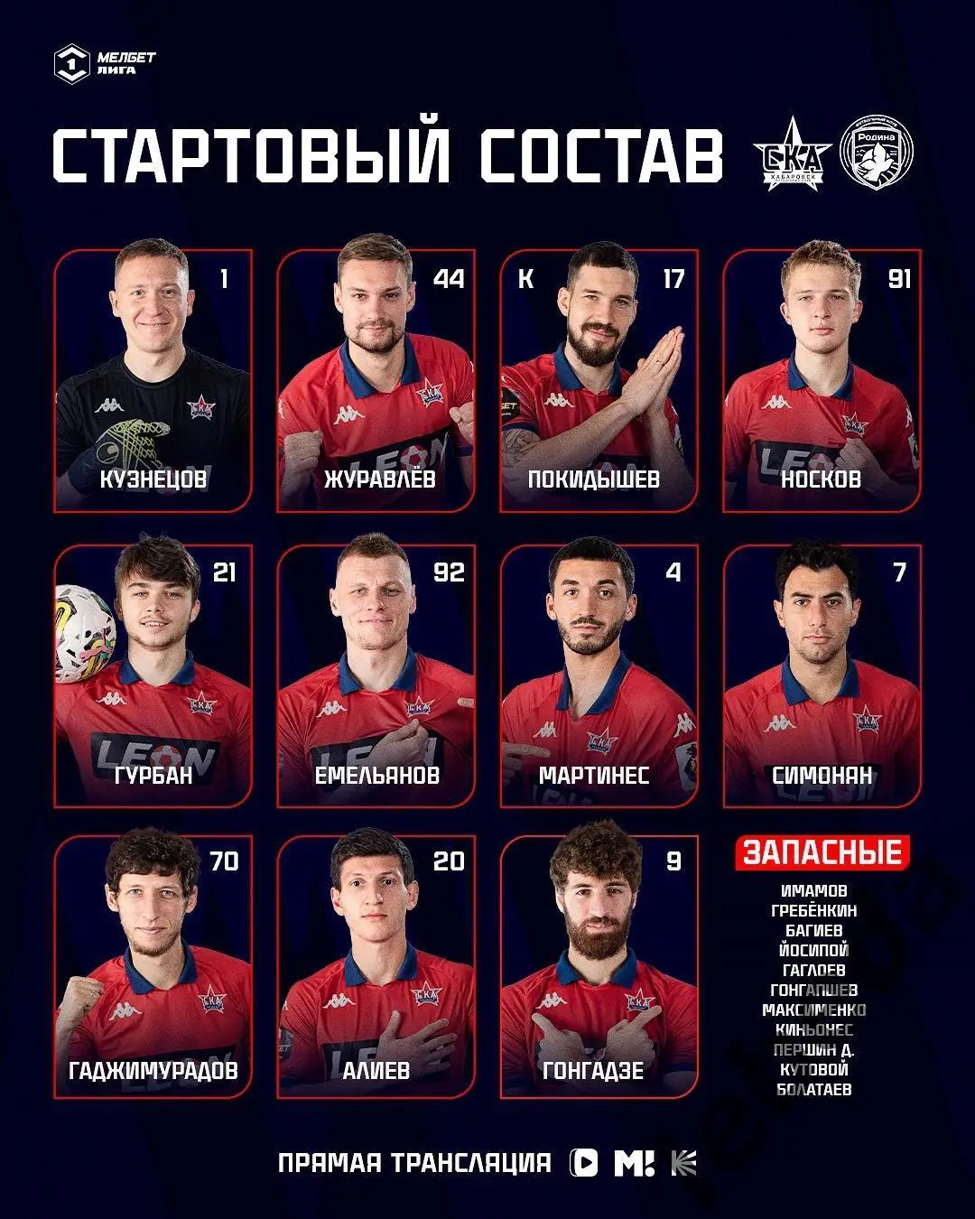 СКА Хабаровск - Родина Москва - 2024 / 2025 г. (17.05.25.) 2