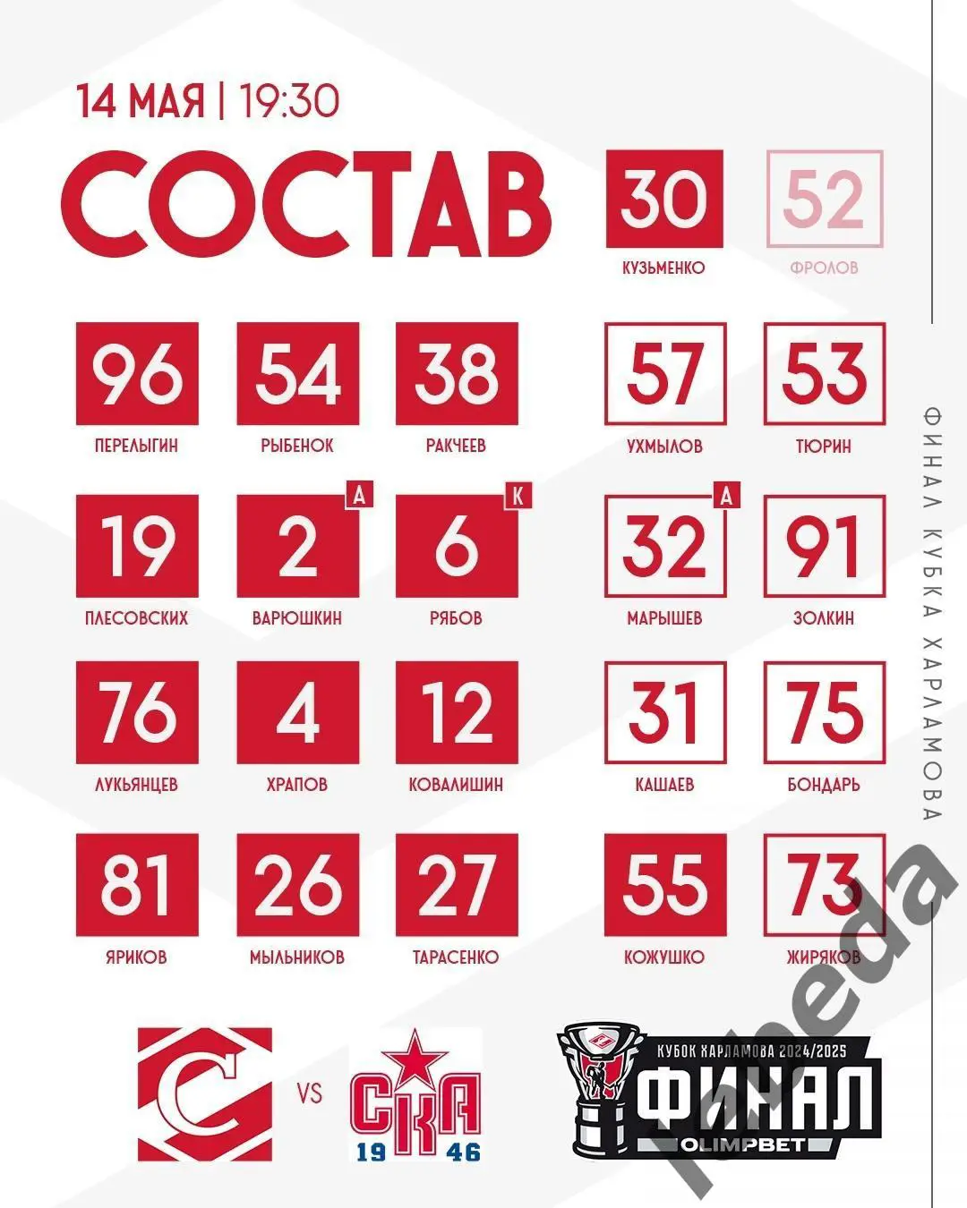 МХК Спартак - СКА-1946 (Санкт-Петербург) - 2024 /2025 г. (14.05.25.) Финал №2 1