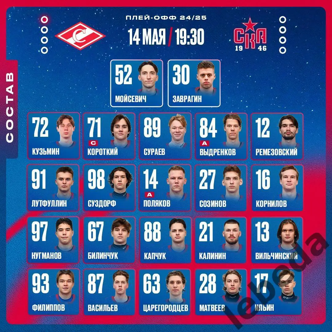 МХК Спартак - СКА-1946 (Санкт-Петербург) - 2024 /2025 г. (14.05.25.) Финал №2 2