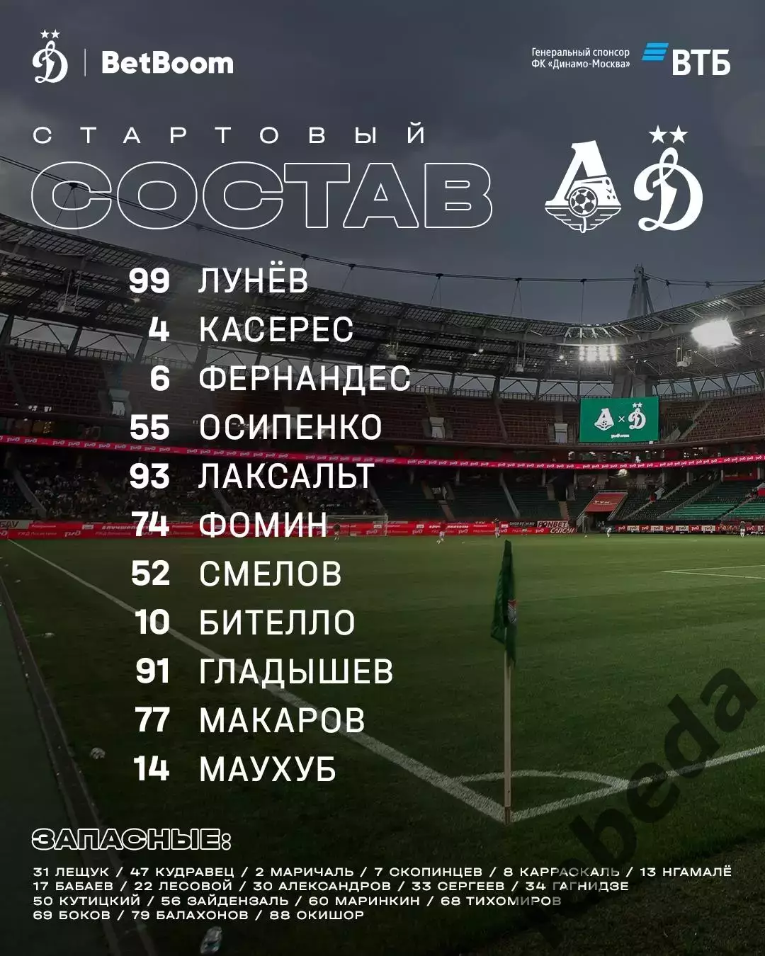 Локомотив Москва - Динамо Москва - 2025 / 2026 год. (12.07.25.) товарищеск.матч. 2