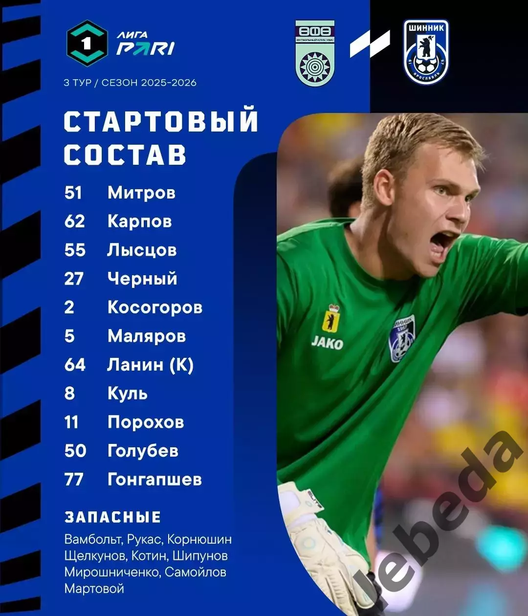 ФК Уфа - Шинник Ярославль - 2025 / 2026 г. (02.08.2025.) 2