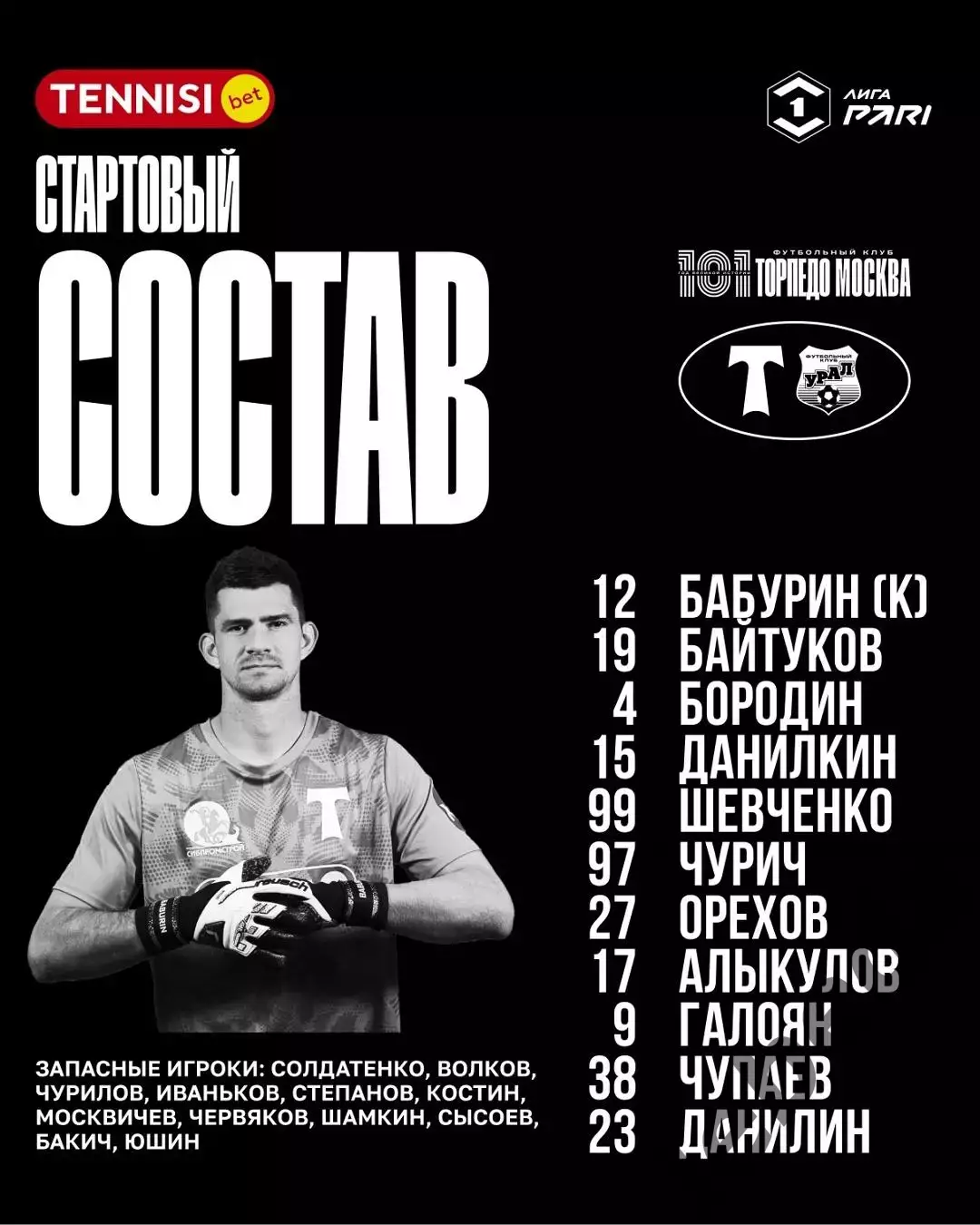 Торпедо Москва - Урал Екатеринбург - 2025 / 2026 г. (18.08.2025.) 1