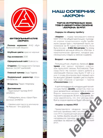 ФК Сочи - Акрон Тольятти - 2025 / 2026 г. (26.07.25.) 4