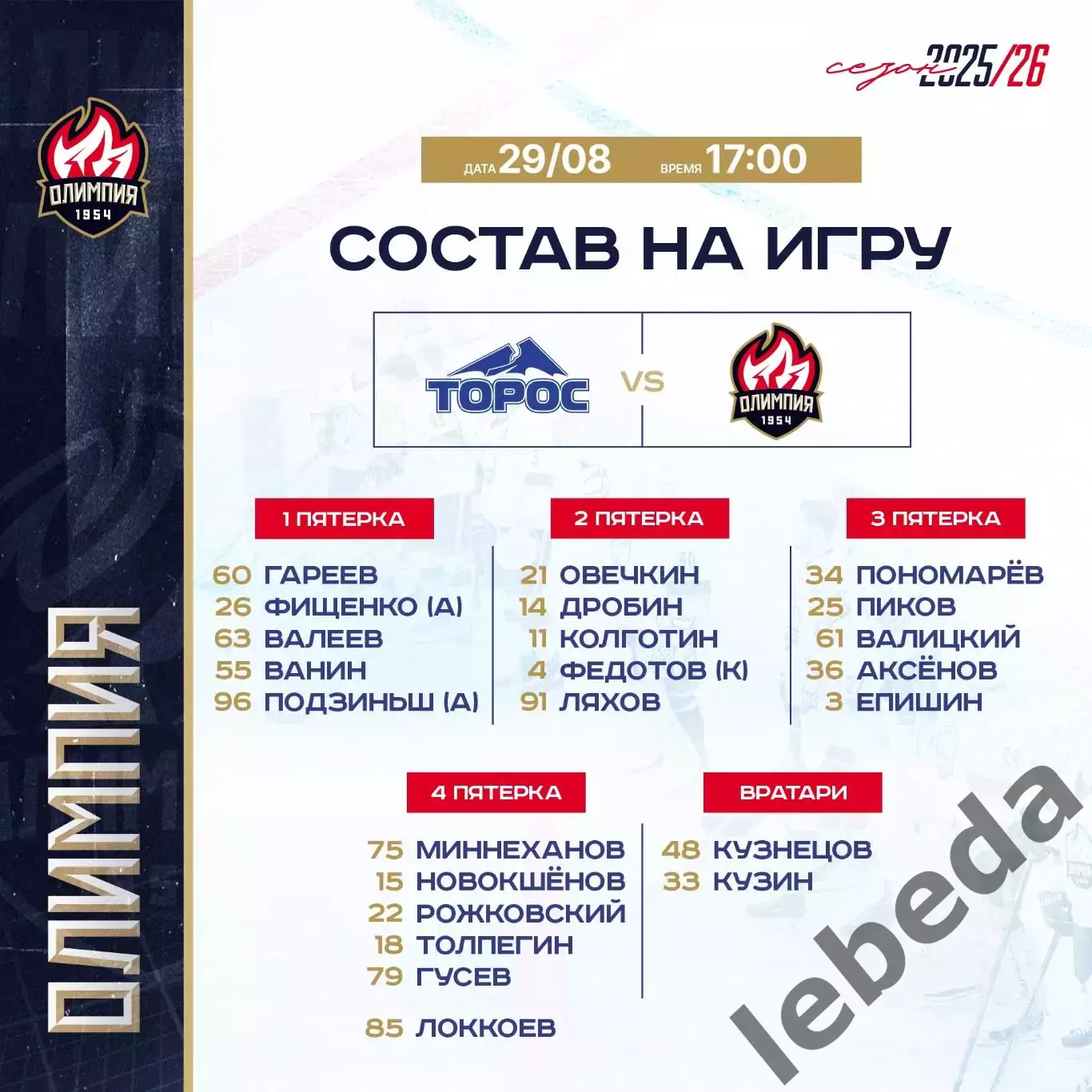 Торос Нефтекамск - Олимпия (Кирово-Чепецк) - 2025/ 2026 г. (29.08.25.) Товарищ. 2