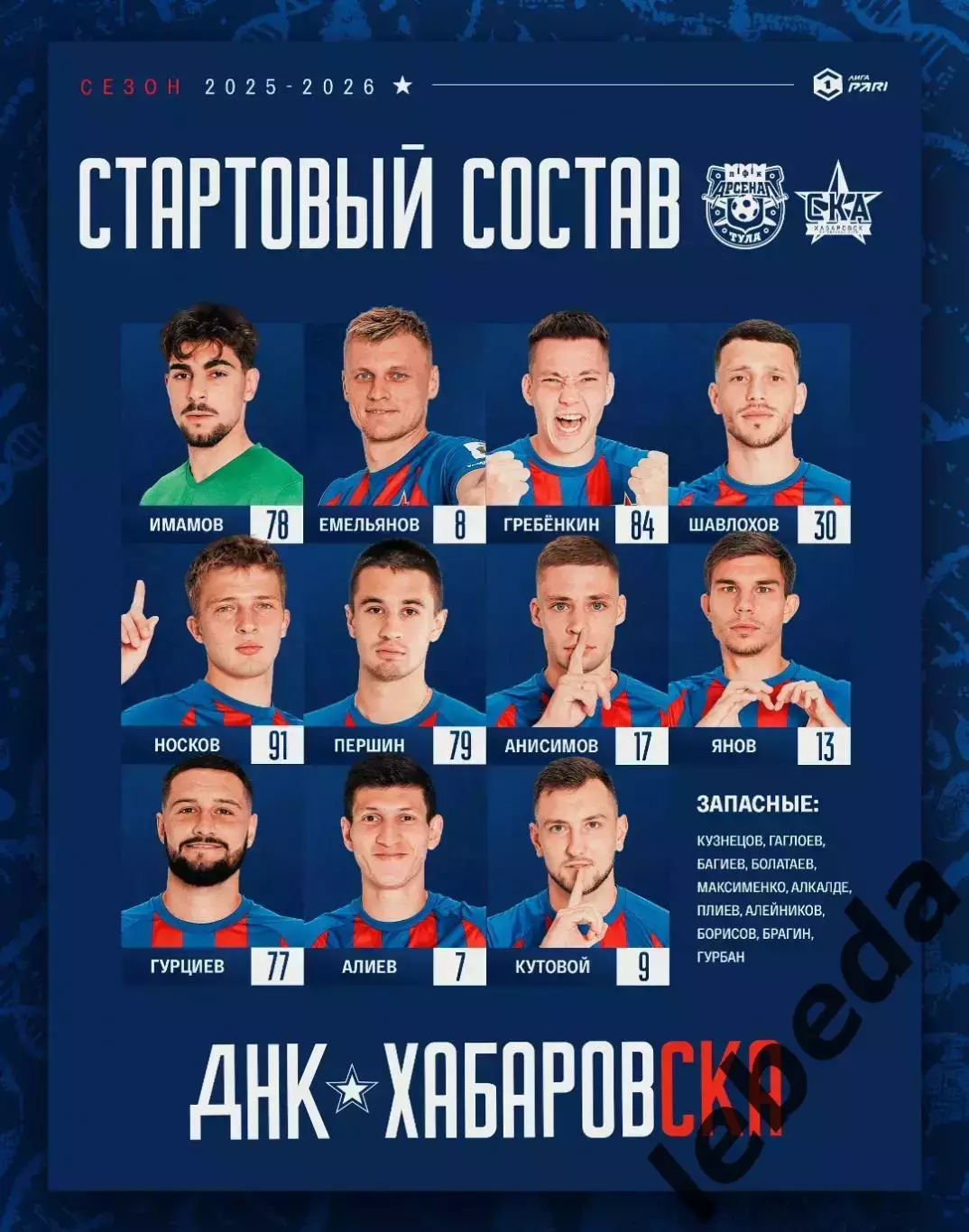 Арсенал Тула - СКА Хабаровск - 2025 / 2026 г. (03.09.25.) 1