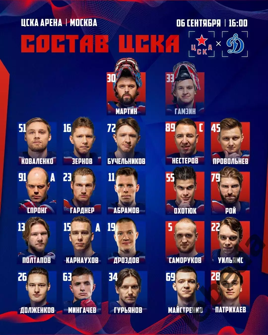 ЦСКА - Динамо Москва - 2025-2026 год. (06.09.25.) КХЛ 1