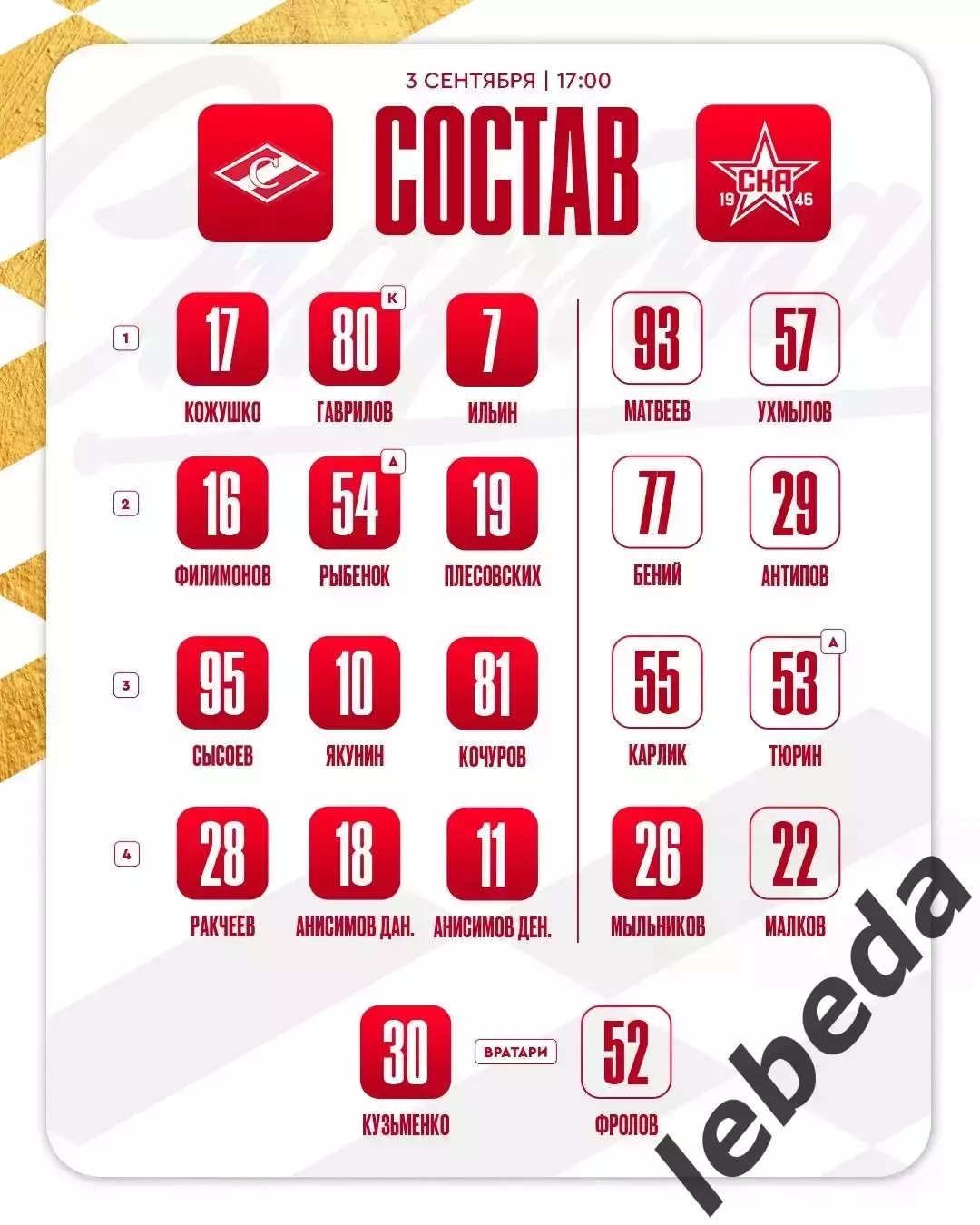 МХК Спартак Москва - СКА 1946 (Санкт-Петербург) - 2025 / 2026 год. (03.09.25.) 1