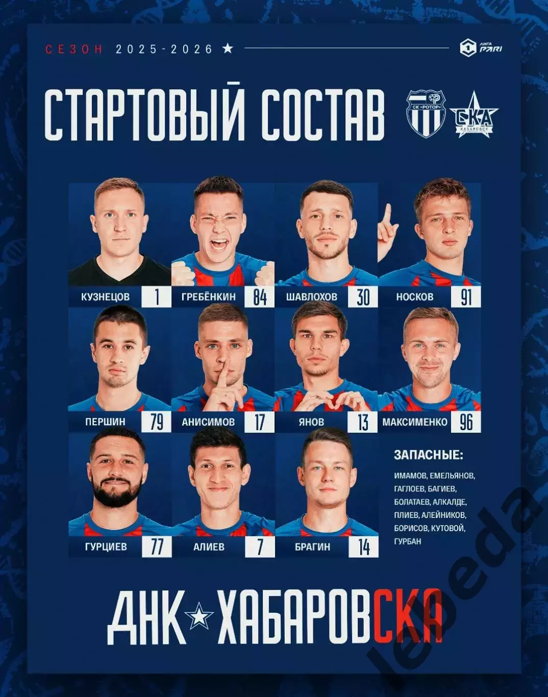 Ротор Волгоград - СКА Хабаровск - 2025-2026 г. (07.09.25.) 2