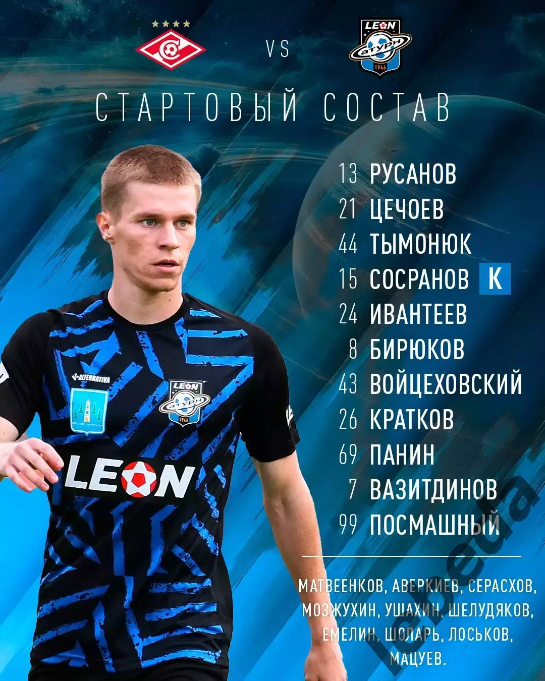 Спартак-2 Москва - Леон-Сатурн - 2025 / 2026 год. (14.09.25.) 2