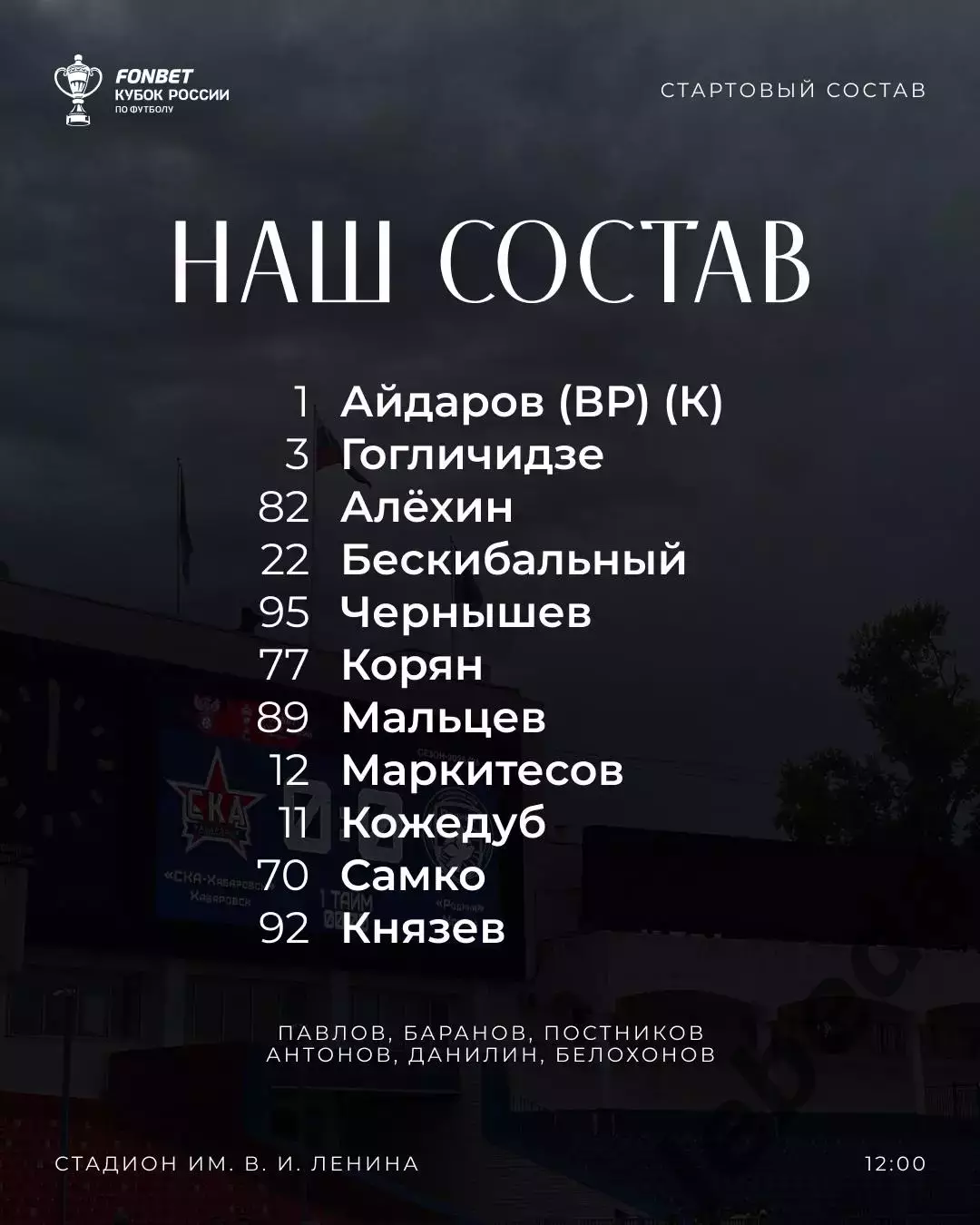СКА Хабаровск - Родина Москва - 2025 / 2026 г. (24.09.25.) Кубок Рос 4-й раунд. 2