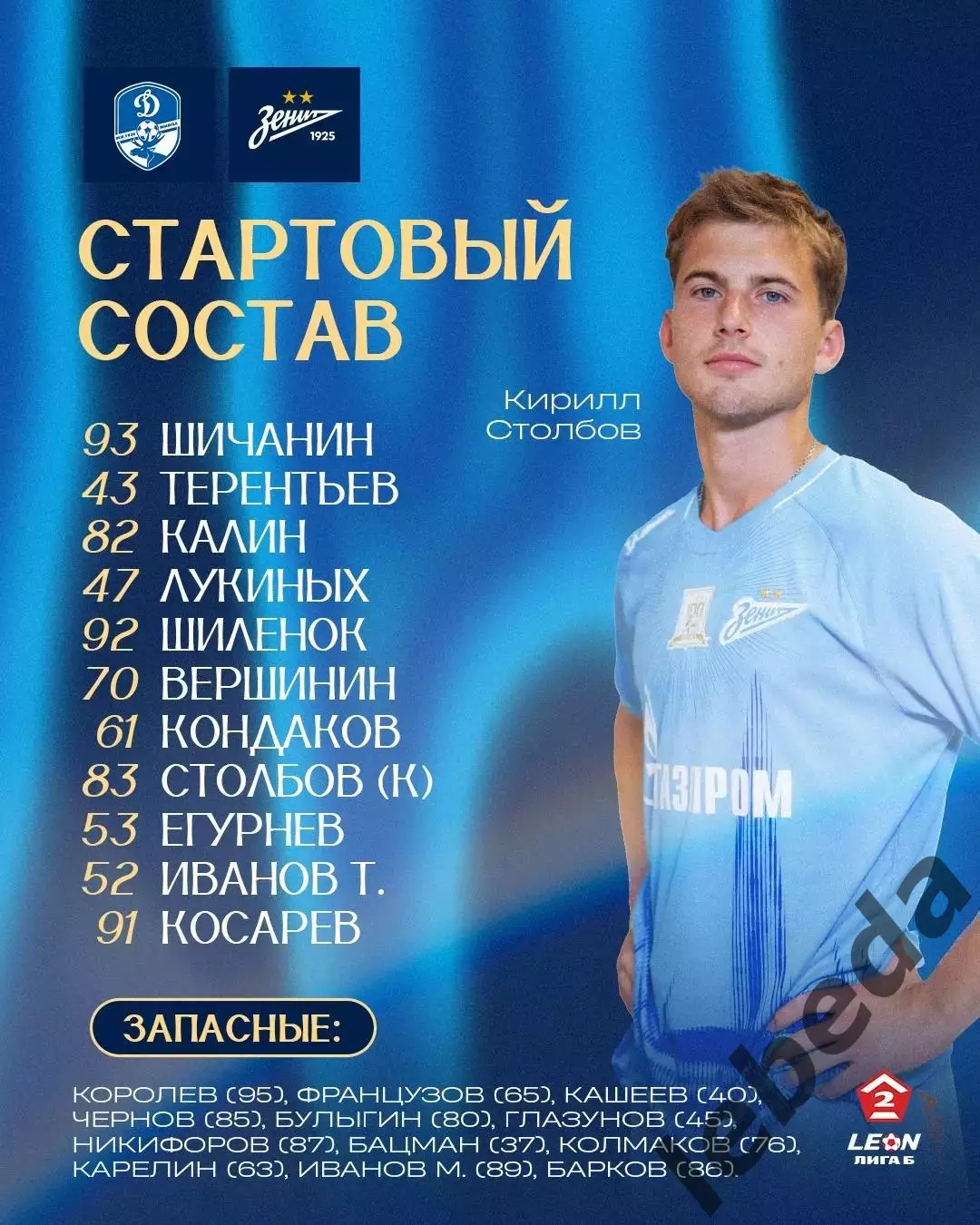 Динамо Вологда - Зенит-2 (Санкт-Петербург ) - 2025 / 2026 год. (28.09.25.) 1