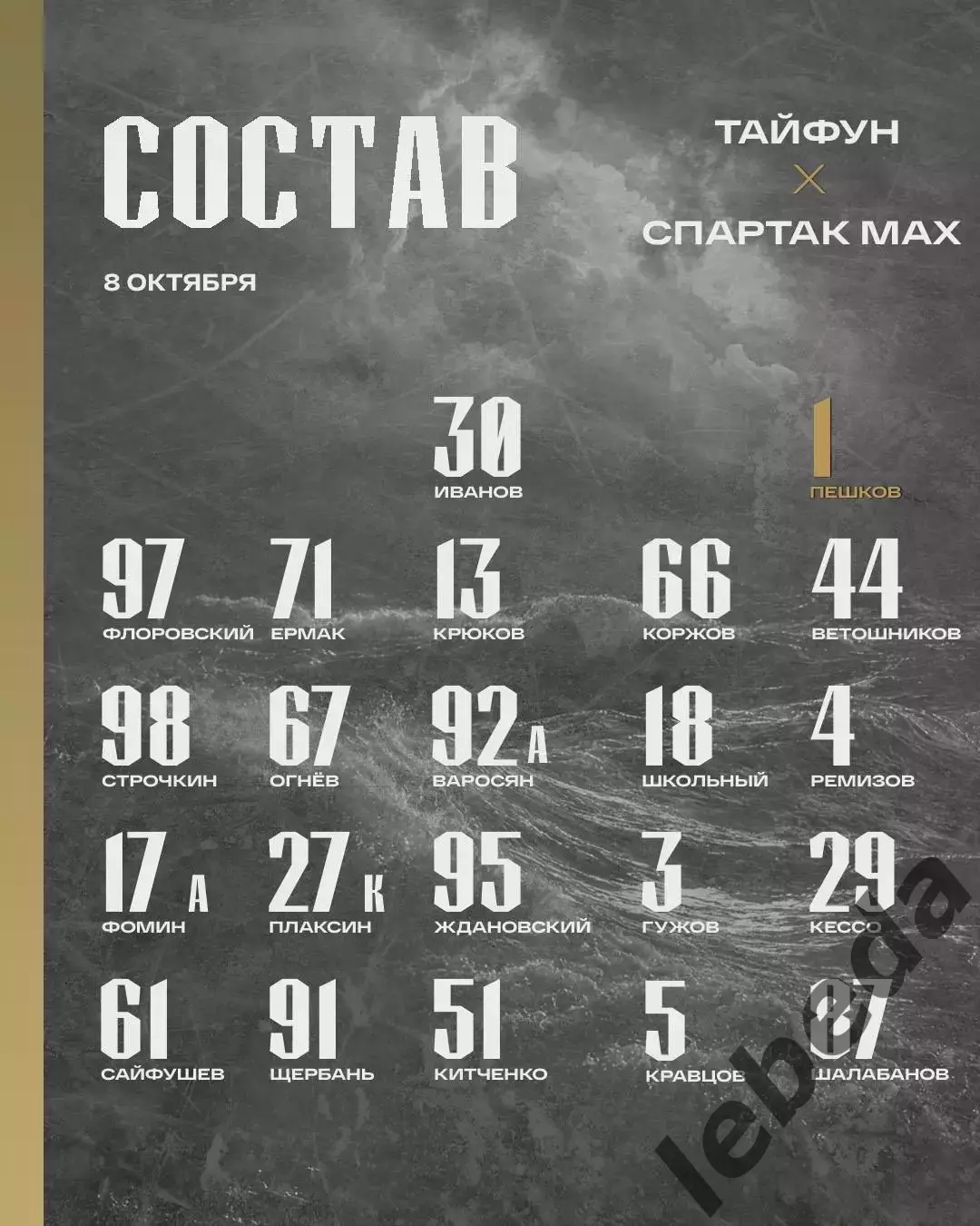 Тайфун Владивостое - МХК Спартак МАХ - 2025 / 2026 г. (8.10.25.) 1