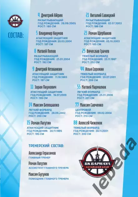 БК Динамо Уфа - БК Барнаул - 2025 / 2026. (8.10.25) Куб. России - 1/16. официаль 3