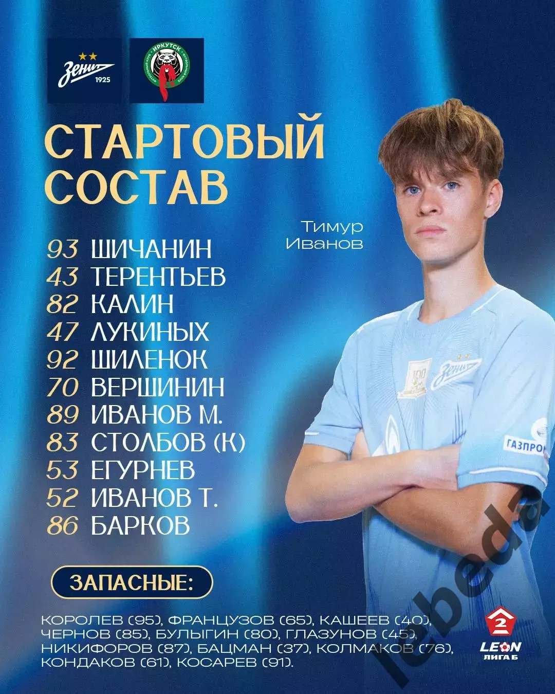 Зенит - 2(Санкт-Петербург) - ФК Иркутск - 2025-2026. (21.09.25.) 1