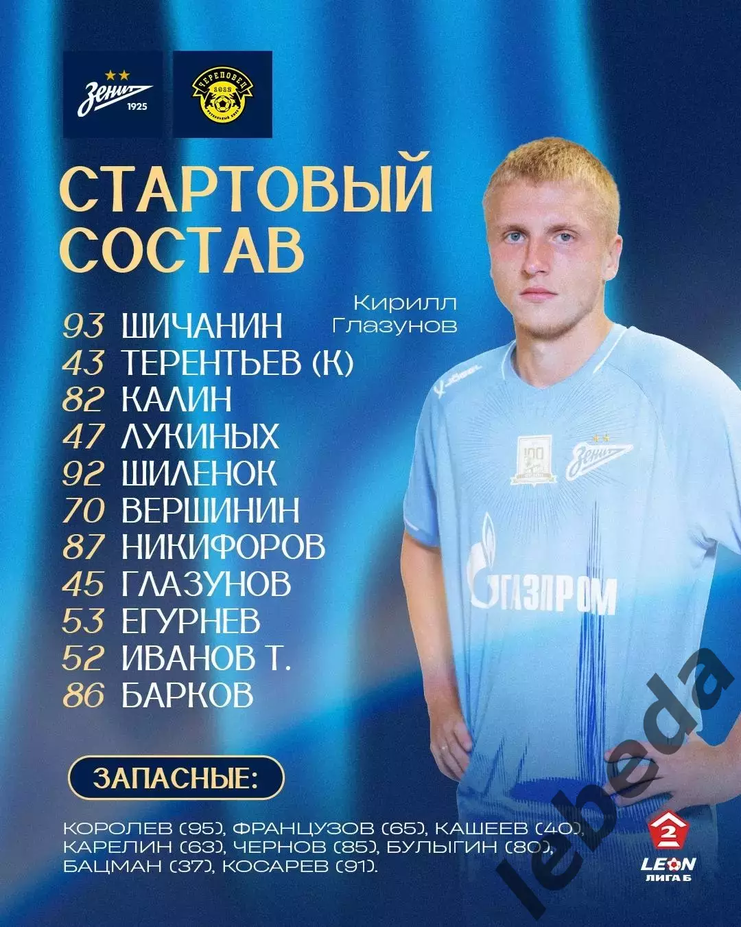 Зенит-2 (Санкт-Петербург) - ФК Череповец - 2025-2026. (7.09.25.) 2