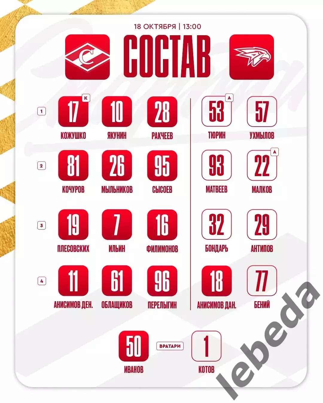 МХК Спартак Москва - Омские Ястребы Омск - 2025-2026. (18.10.25.) 1