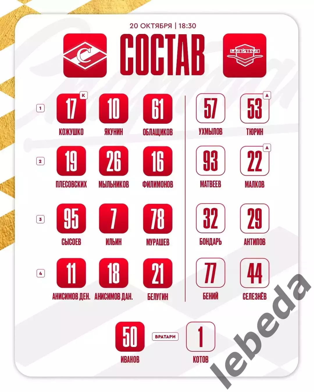 МХК Спартак Москва - Чайка (Нижний Новгород) - 2025-2026 год. (20.10.25.) 1