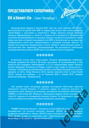 БК Динамо Уфа -Динамо Грозный / Зенит-2 Санкт-Петербург - 2025 / 2026. Официал 5