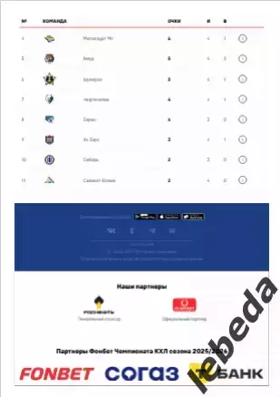 ЦСКА - Спартак Москва - 2025 / 2026. (16.09.25.) Официальная. 6