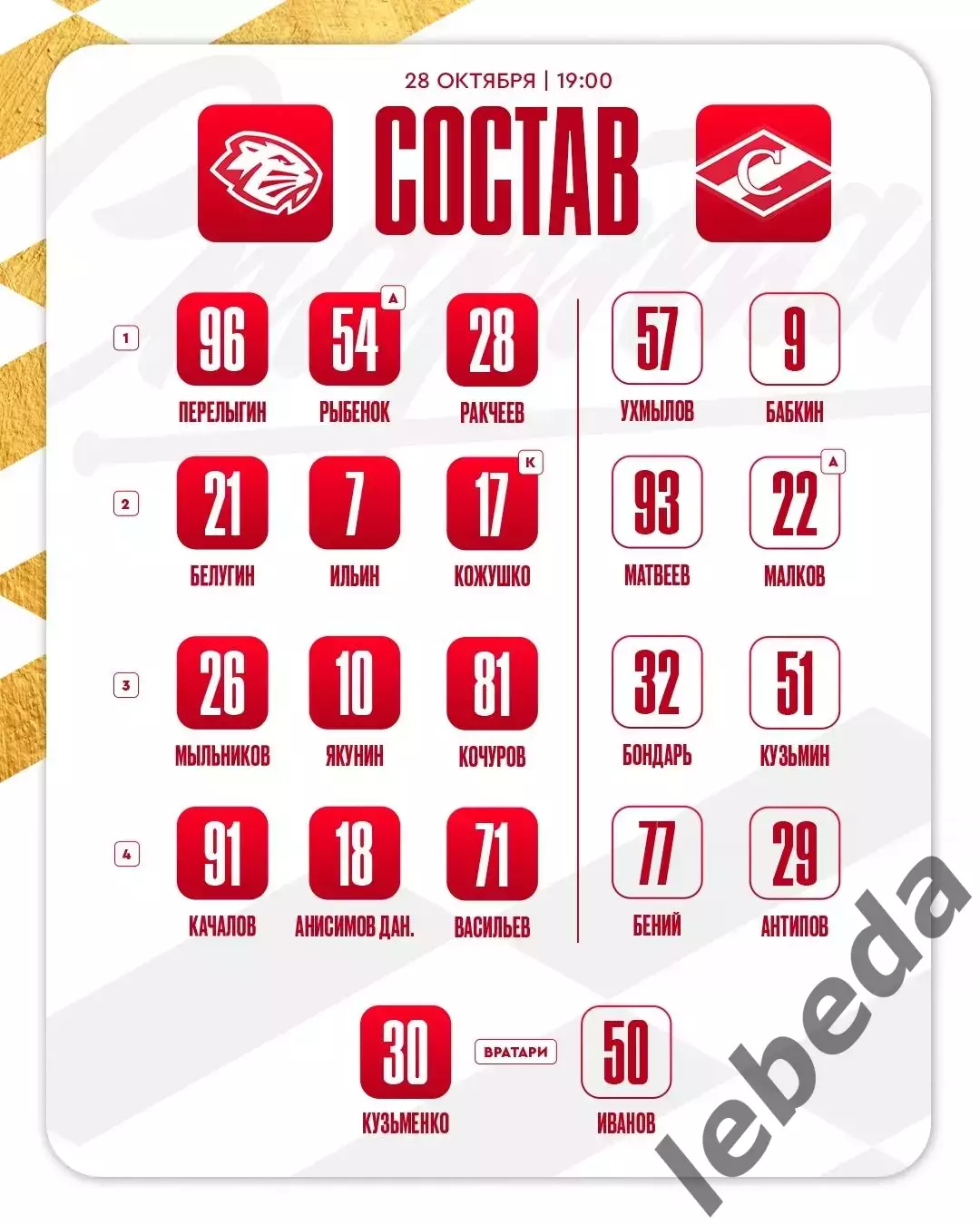 Динамо Шинник Бобруйск - МХК Спартак Москва - 2025-2026 год. (28.10.25.) 2