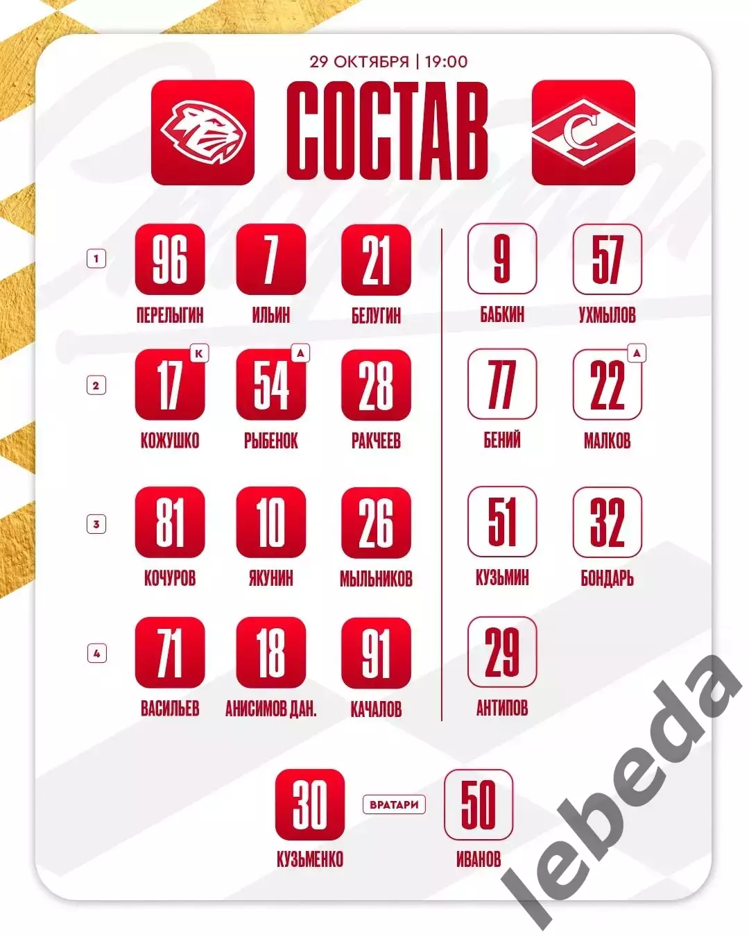 Динамо Шинник Бобруйск - МХК Спартак Москва - 2025-2026 год. (29.10.25.) 2