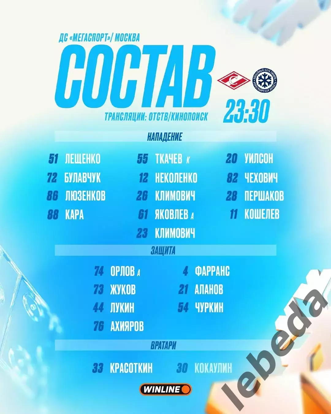 Спартак Москва - Сибирь Новосибирск - 2025-2026 г. (10.11.25.) 1