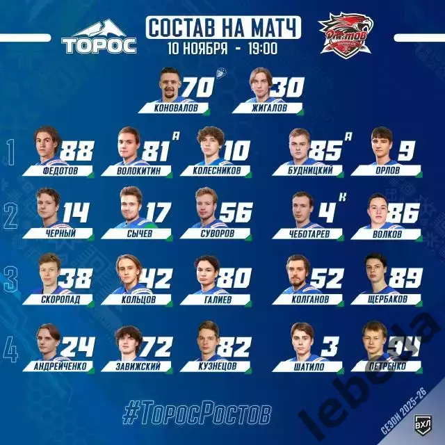 Торос - ХК Ростов - 2025-2026 г. (10.11.25.) 1