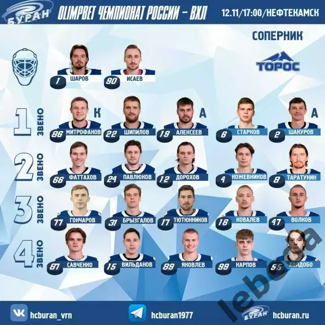 Торос - Буран Воронеж - 2025-2026 г. (12.11.25.) 2