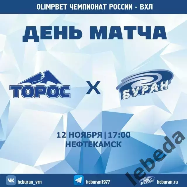 Торос нефтекамск - Буран Воронеж - 2025-2026 г. (12.11.25.)