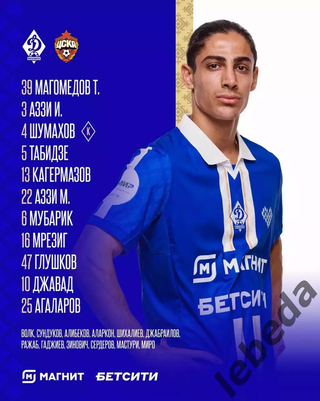 Динамо Махачкала - ЦСКА - 2025 / 2026 г. (8.11.25.) 2