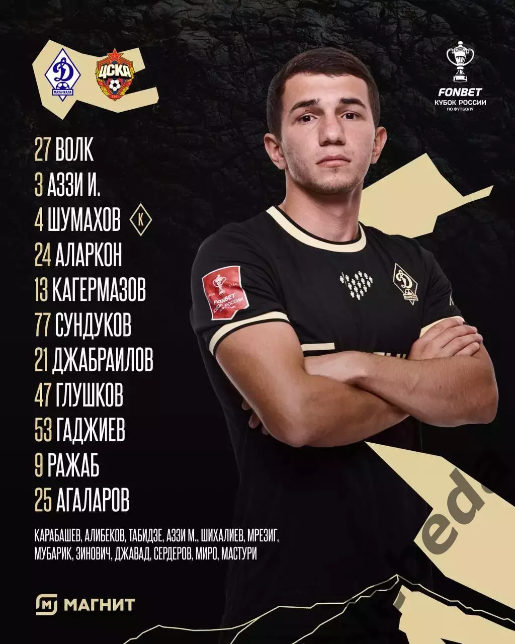Динамо Махачкала - ЦСКА - 2025 / 2026 год. (05.11.25.) Кубок России. 1