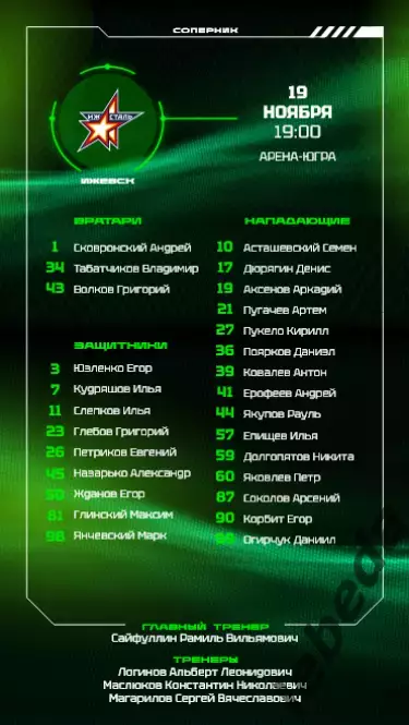 Югра - Олимпия К-Чепецк / Молот / Торос / Ижсталь / - 2025 / 2026, официальная 7