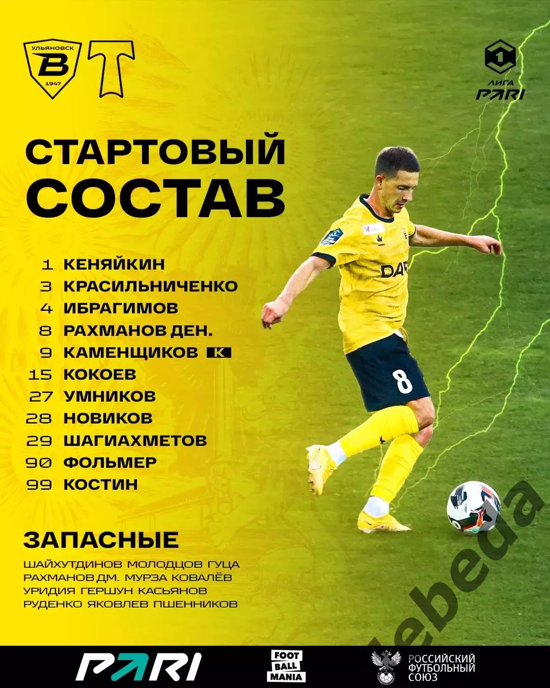 Волга Ульяновск - Торпедо Москва - 2025-2026 год. (21.11.2025.) 2