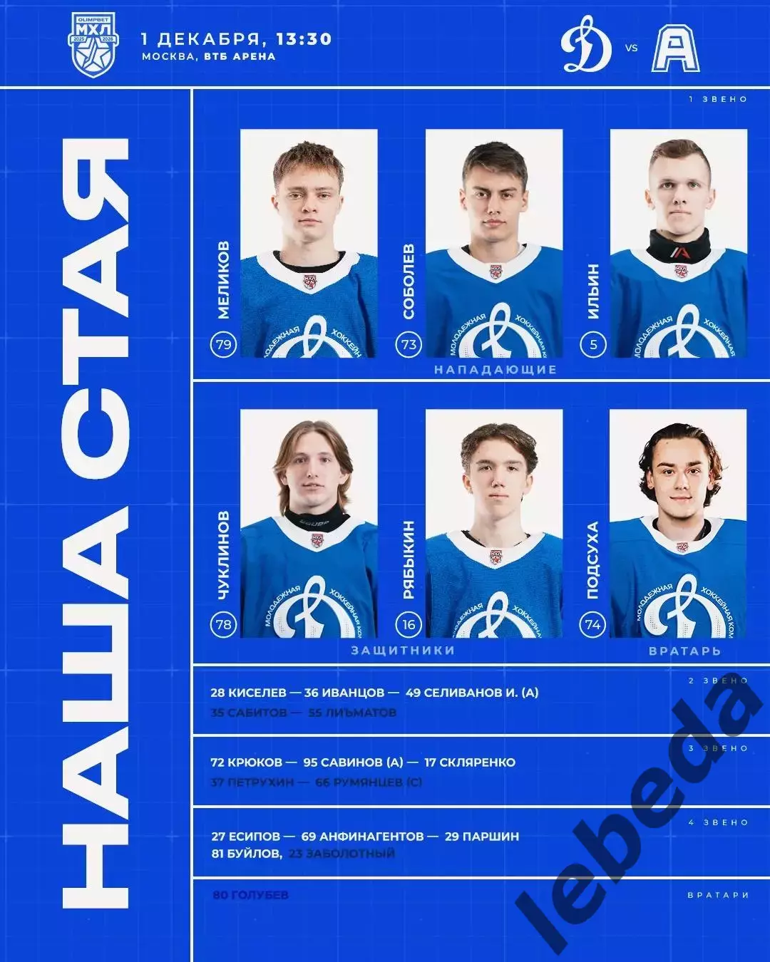 МХК Динамо Москва - Алмаз Череповец - 2025-2026 г. (1.12.2025.) 1