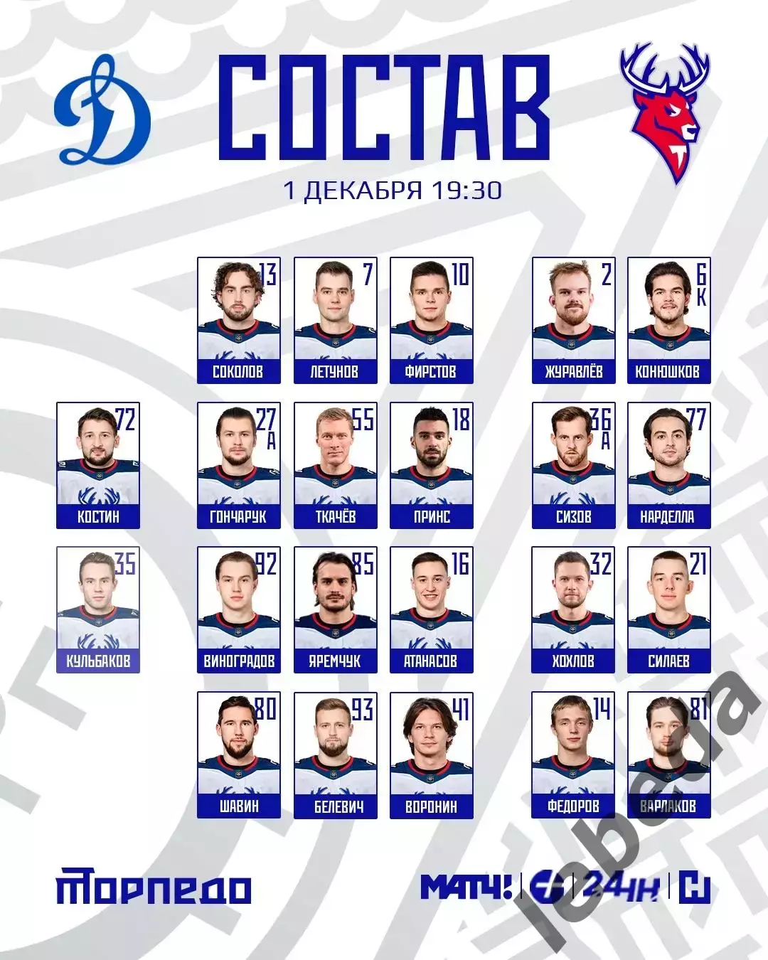 Динамо Москва - Торпедо Нижний Новгород - 2025-2026 г. (1.12.2025.) 2