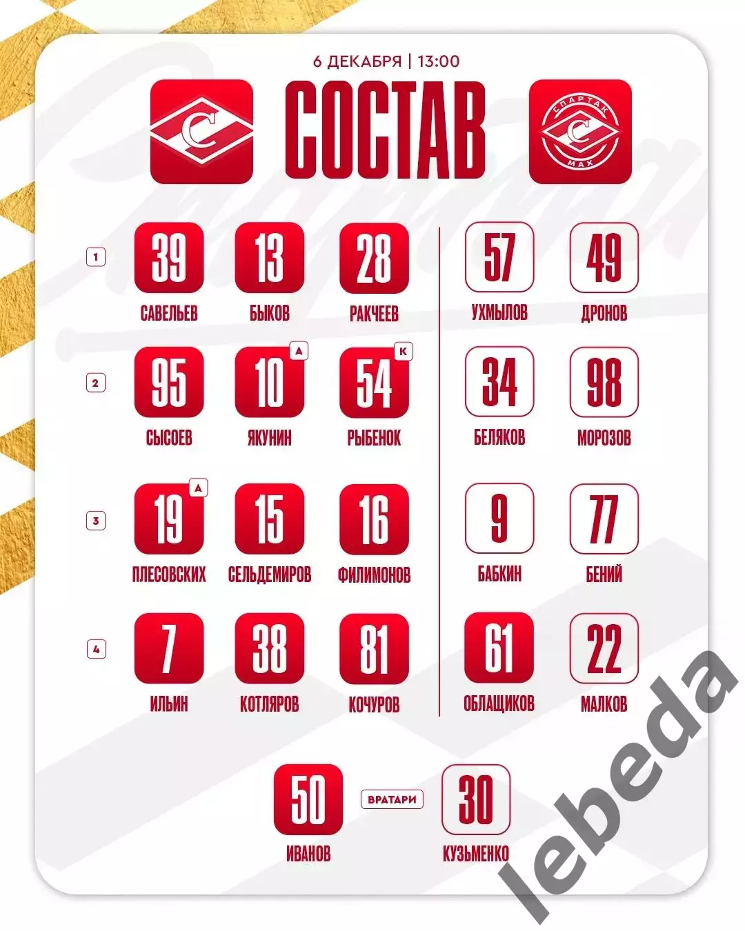 МХК Спартак - МХК Спартак МАХ - 2025-2026 год. (06.12.2025.) 1