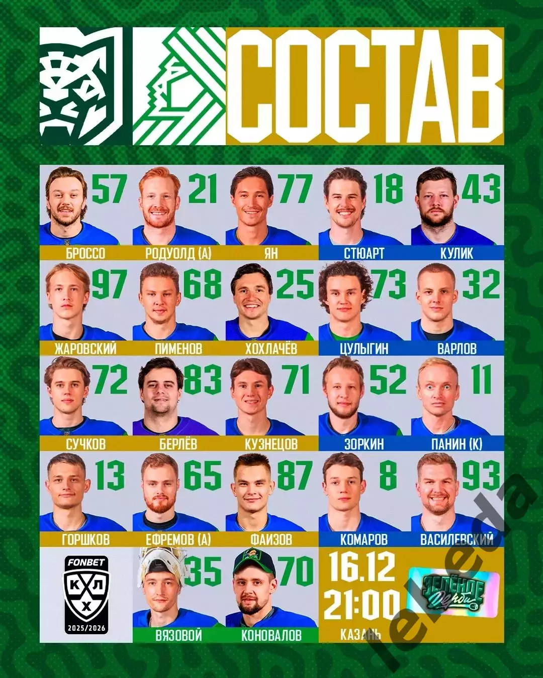 Ак Барс Казань - Салават Юлаев Уфа - 2025 / 2026 год.(16.12.25.) 2