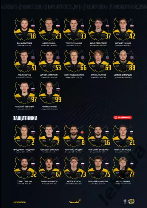 Северсталь Череповец - Салават Юлаев Уфа - 2025 / 2026 г. (18.12.25.)официальная 2