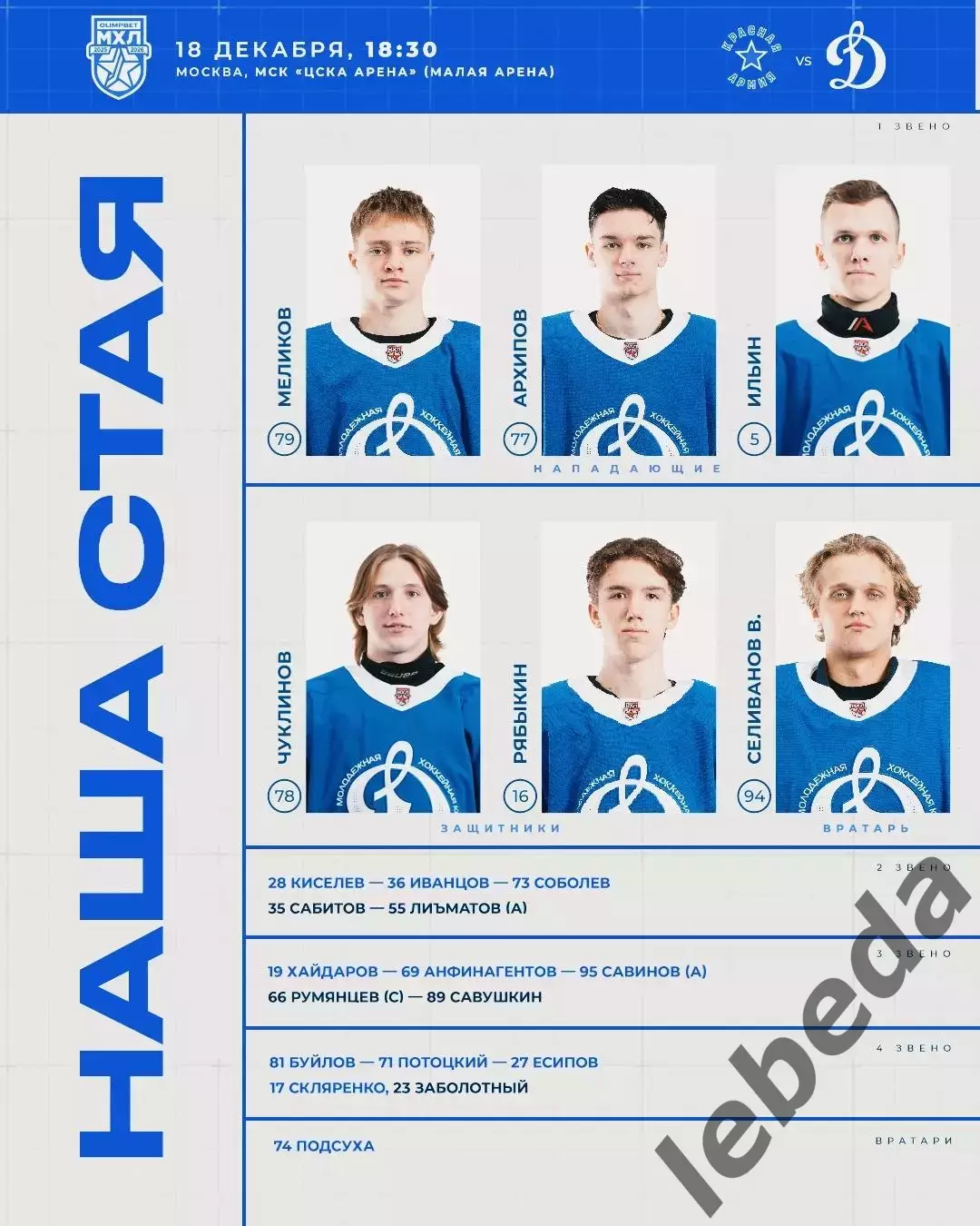 Красная Армия - МХК Динамо Москва - 2025 /2026 год. (18.12.25.) 2