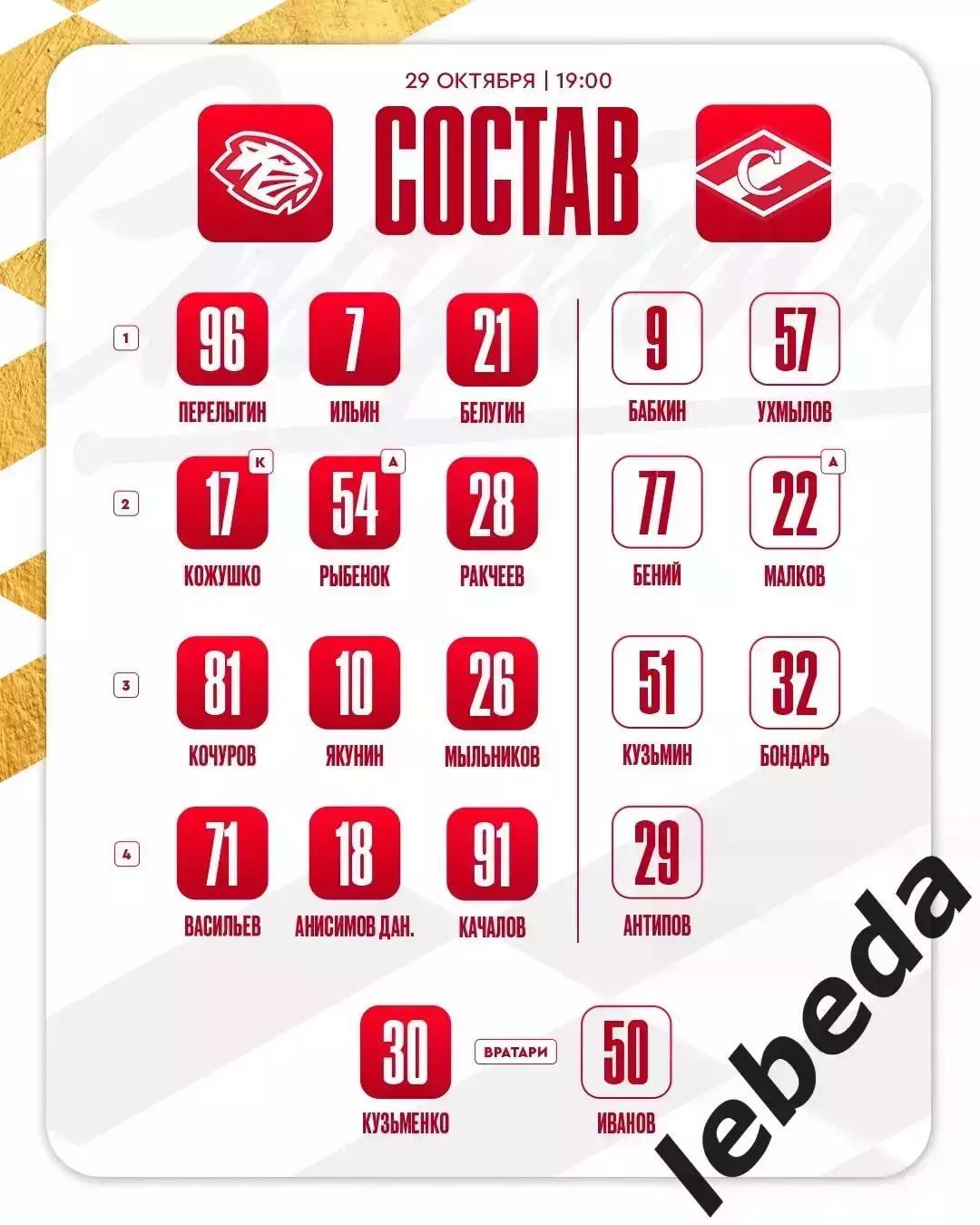 Динамо Шинник Бобруйск - МХК Спартак Москва - 2025-2026 год. (29.10.25.) 2