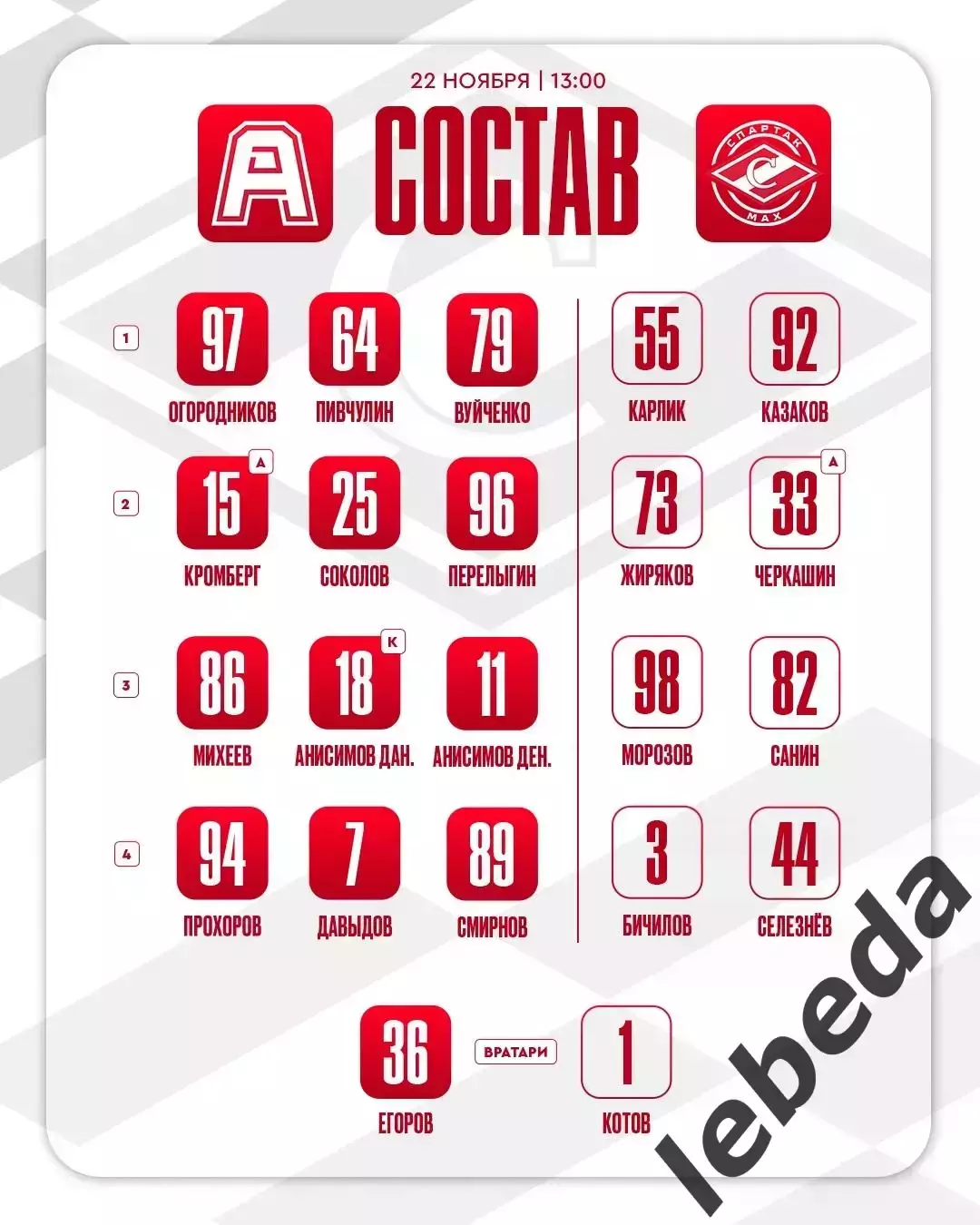 Алмаз Череповец - МХК Спартак МАХ - 2025 / 2026 год. (22.11.25.) 1