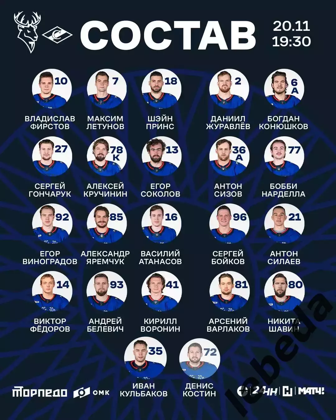 Торпедо НН - Спартак Москва - 2025 / 2026 год. (20.11.25.) 2