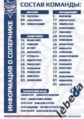 Сахалинские Акулы - Динамо Москва - 2025 / 2026 год. (4-5.10.25.) Официальная. 6