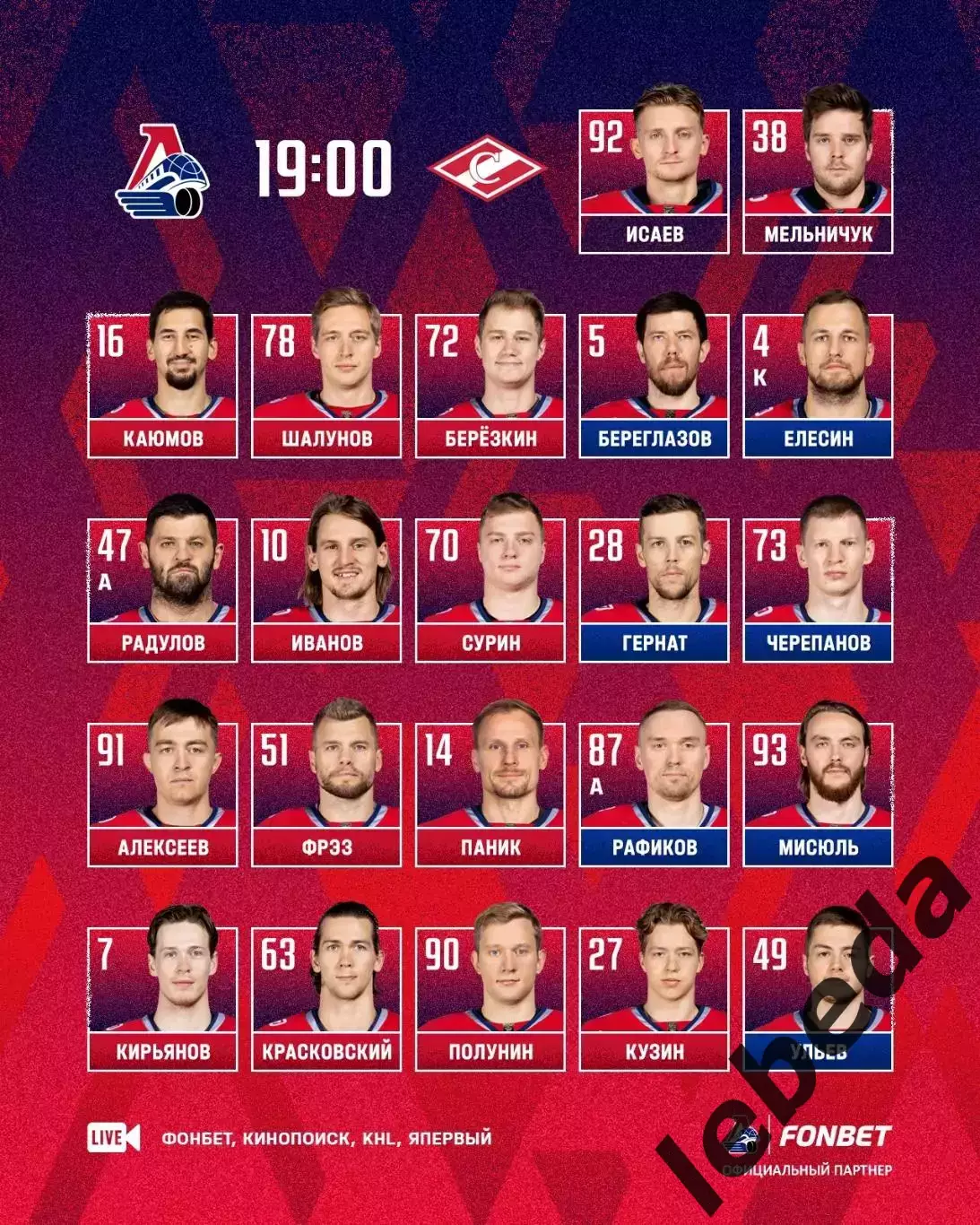 Локомотив Ярославль - Спартак Москва - 2025-2026 год. (6.11.25.) 1