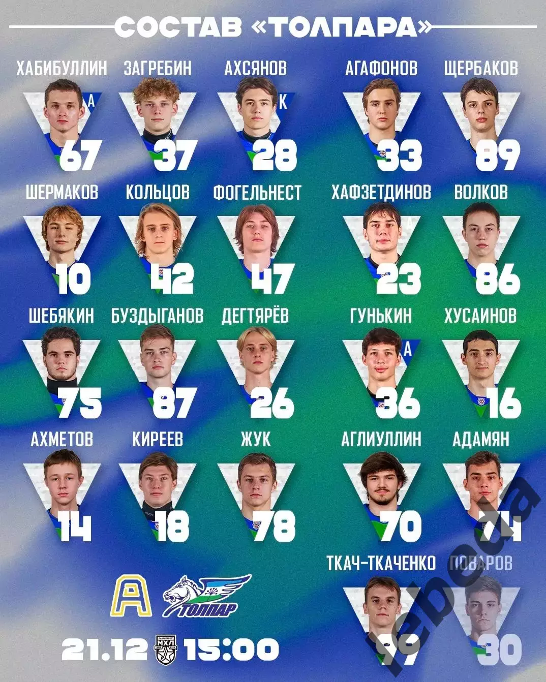 Алмаз Череповец - Толпар Уфа - 2025 / 2026 год.(21.12.25.) 2