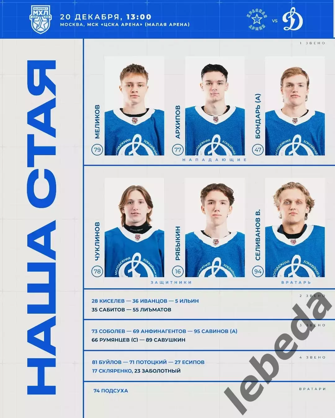 Красная Армия - МХК Динамо (Москва) - 2025 / 2026 год.(20.12.25.) 1