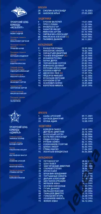 Металлург Магнитогорск - Адмирал Владивосток - 2025-2026. (22.11.25) официальная 5